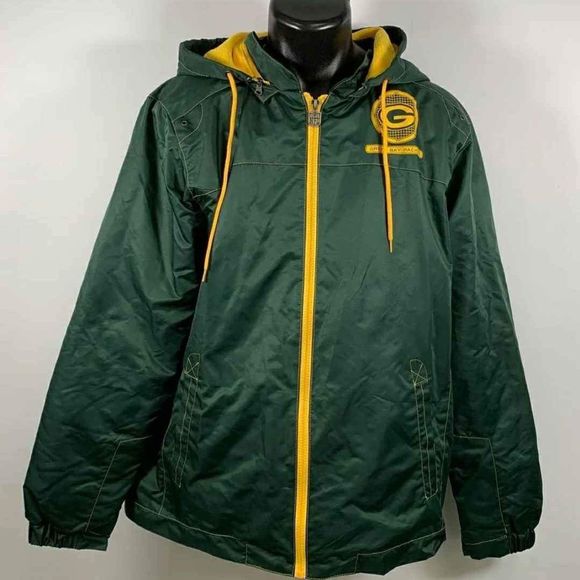 NFL PRO LINE Green/GB PACKERS Long Sleeve Coat/Jacket Coat Men - Size L